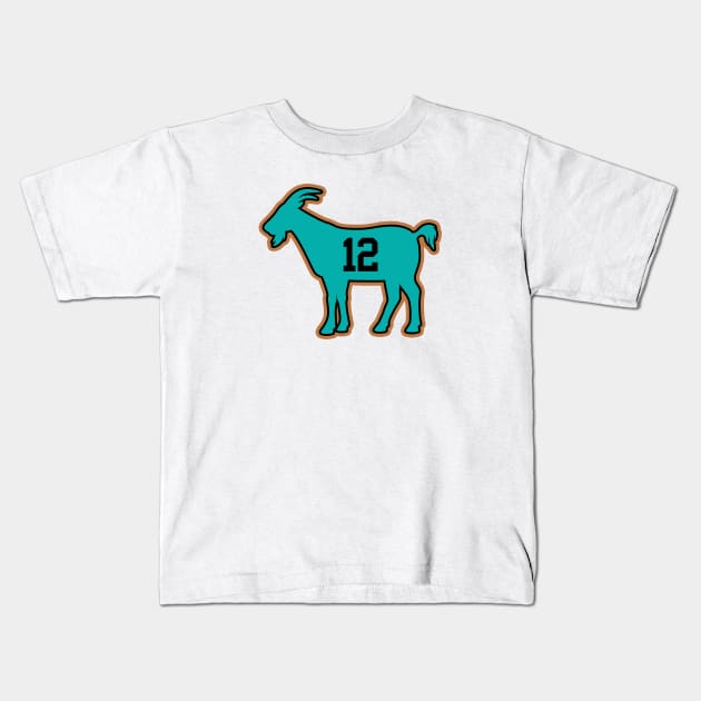 MEM GOAT - 12 - White Kids T-Shirt by KFig21